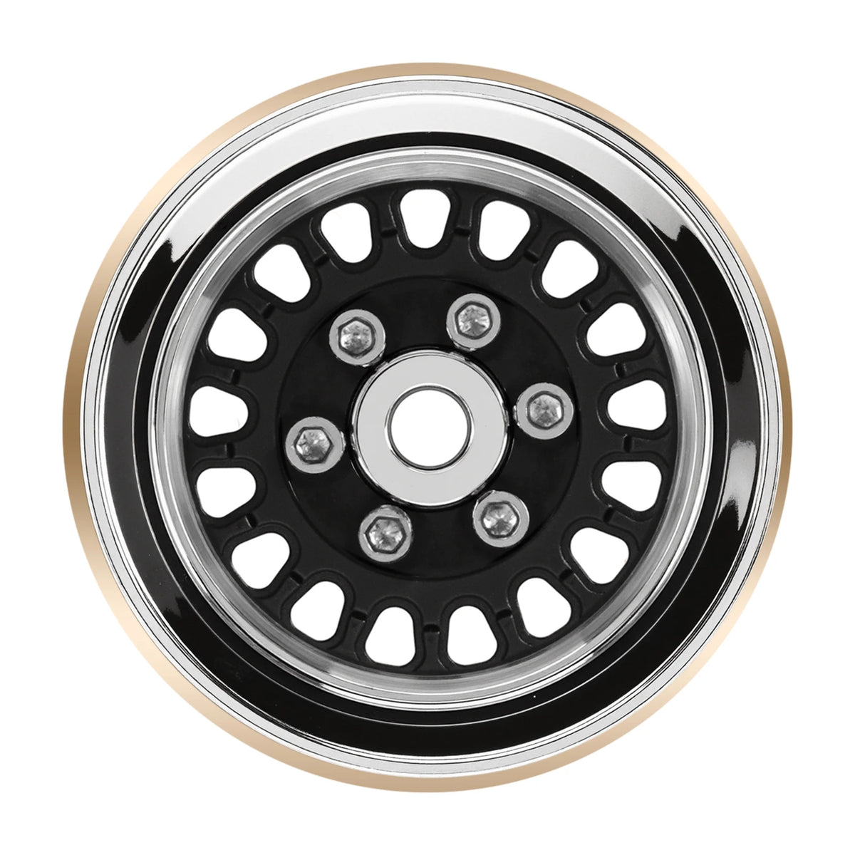 INJORA 1.0" Modular Beadlock Wheels for 1/18 1/24 RC Crawlers - Brass & Aluminum