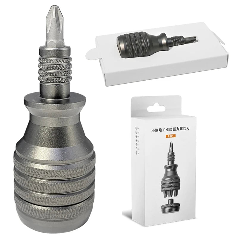Compact Multi-Bit Ratchet Screwdriver Set