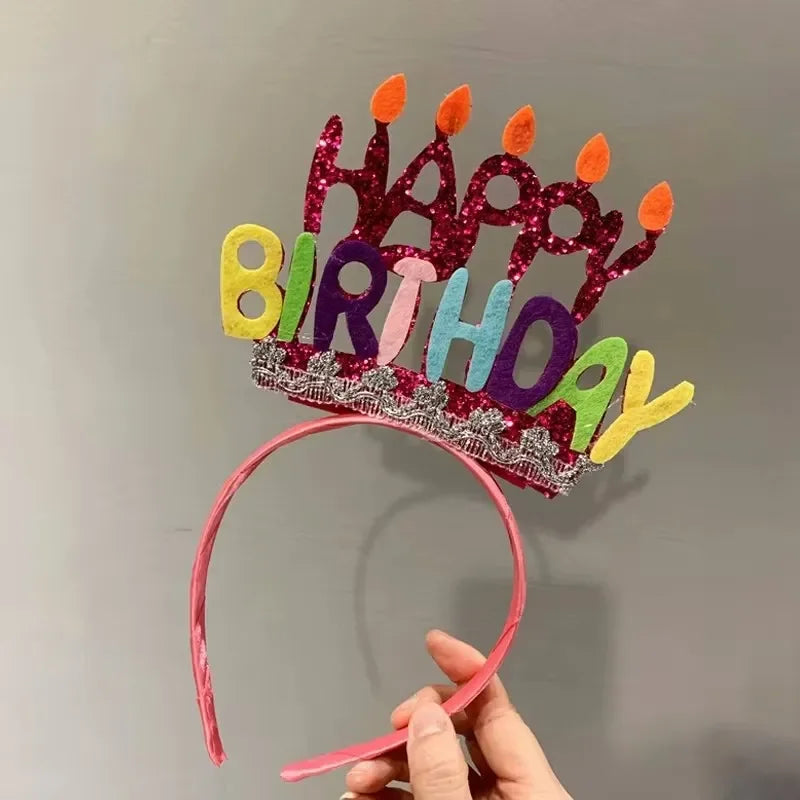 Novelty Birthday Cake Hat with Candle Accent