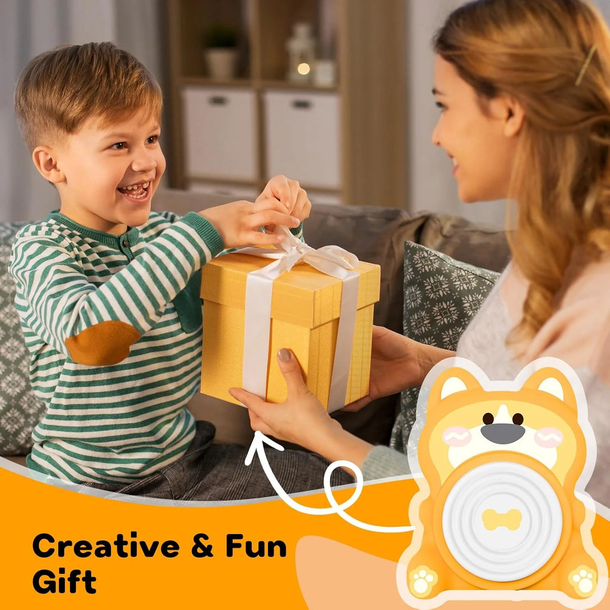 Kids Pottery Wheel Kit with Air-Dry Clay and Painting Supplies