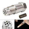 Silver M18 x 1.5 thread car exhaust pipe adapter connector with internal holes