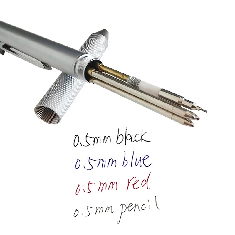 4-in-1 Gravity-Switch Metal Pen with Ballpoint and Mechanical Pencil