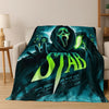 Ghost Face Horror Character Flannel Throw Blanket