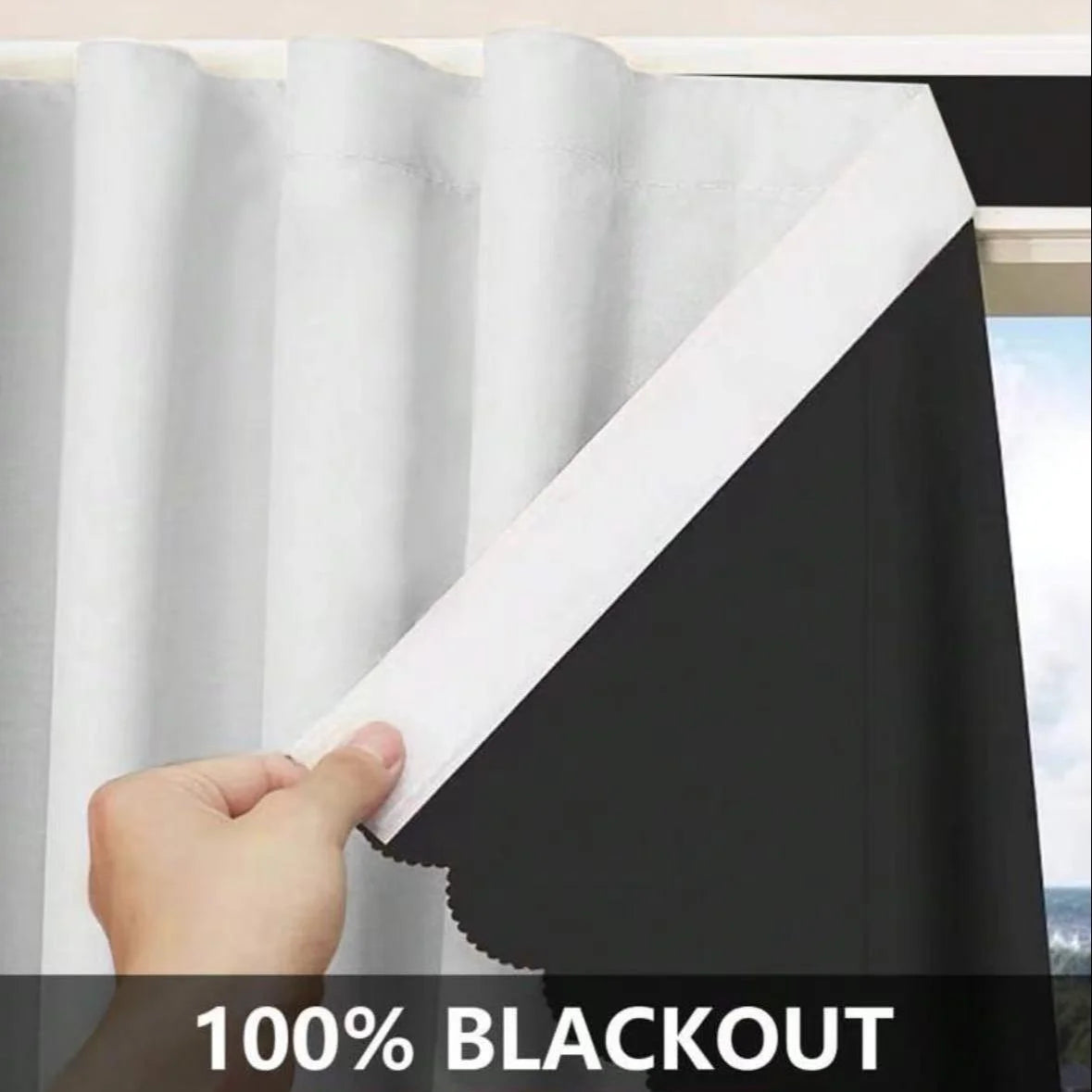Self-Adhesive Blackout Curtain for Bedroom & Living Room
