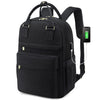 Women's Nylon Waterproof Casual Backpack with USB Port, Fits 15.6 Inch Laptop