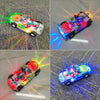 Voiture de Police Transparente avec Engrenages, Lumières et Musique