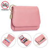 Genuine Leather Tri-Fold Wallet with Coin Pocket & Keychain