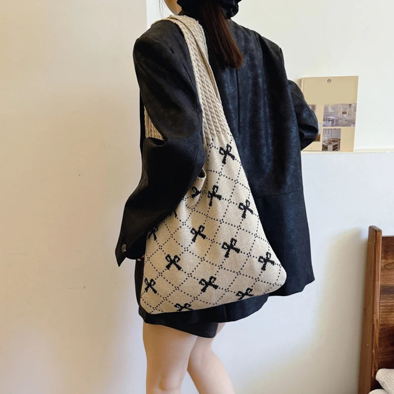Large Capacity Crochet Shoulder Bag
