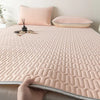 Cooling Ice Silk Bed Sheet Set with Latex Quilted Cover