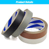Rolls of self-adhesive PU leather repair patches in black, gray, and brown colors.