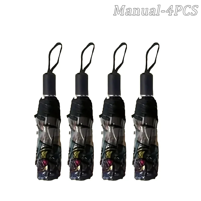 Stained Glass Arch Umbrella with Wind-Resistant Frame