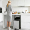 Stainless Steel 13-Gallon Pedal Trash Can with Removable Liner