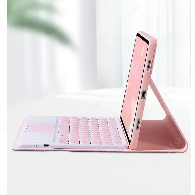 Bluetooth Keyboard Case for iPad with Detachable Keyboard & Pencil Holder