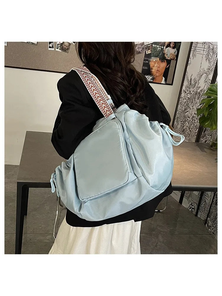 Versatile Nylon Shoulder Bag with Large Capacity