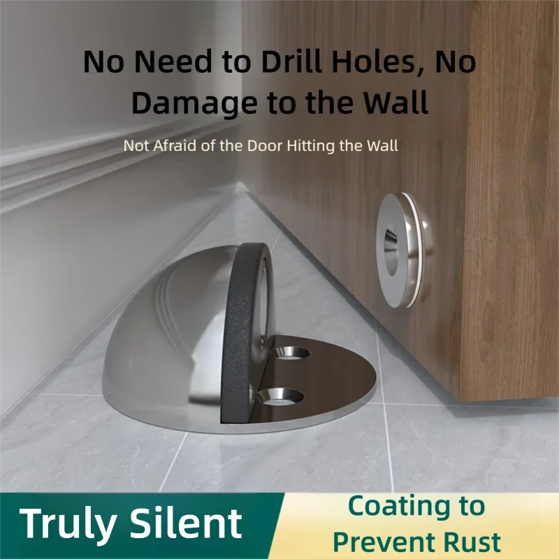 Magnetic No-Drill Door Stopper