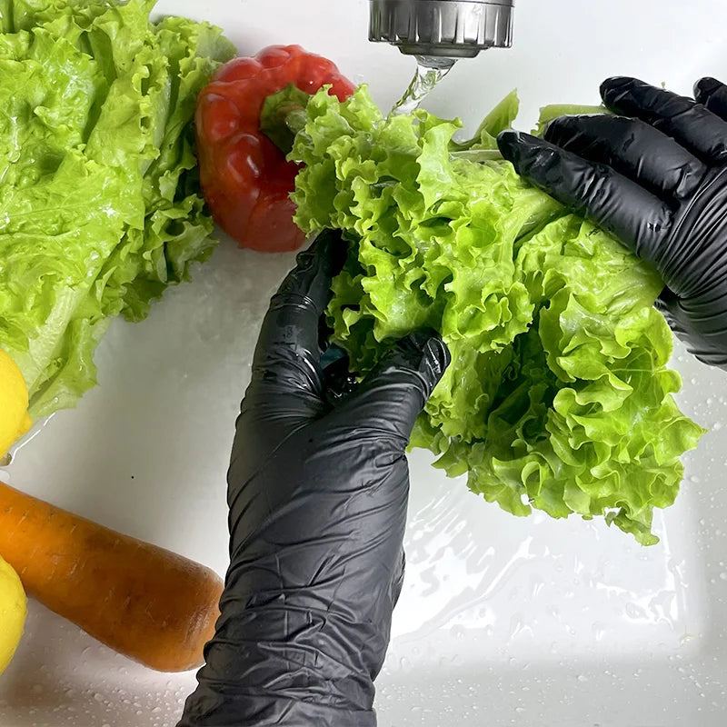 Black Nitrile Disposable Gloves – Latex-Free, Multi-Purpose