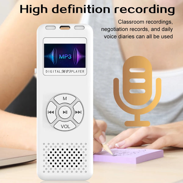 Compact Digital Voice Recorder with FM Radio & Hi-Fi Speaker