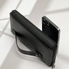 Classic Black Men's Leather Wallet with Phone Pocket