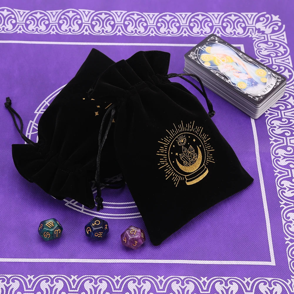 Black Velvet Tarot Card Storage Bag