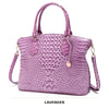 Vintage Croc-Embossed Structured Satchel Handbag