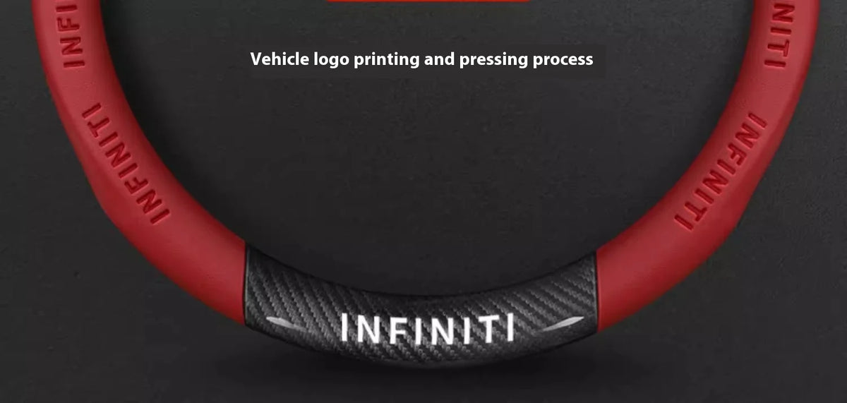 Carbon Fiber Leather Steering Wheel Cover for Infiniti Models