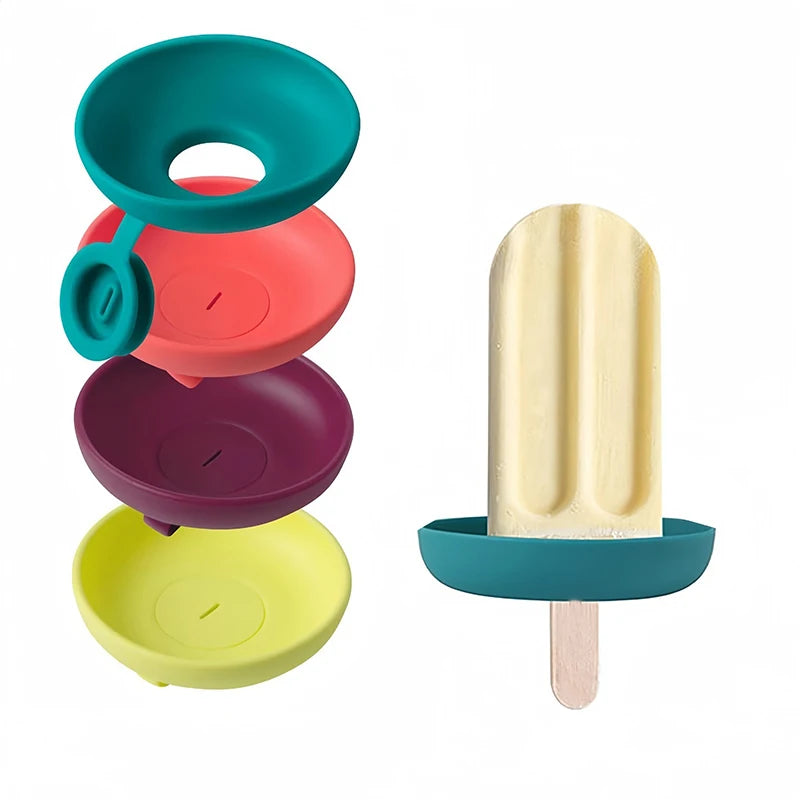 Silicone Popsicle Holder - Anti-Drip Reusable Ice Cream Stick Protector for Kids