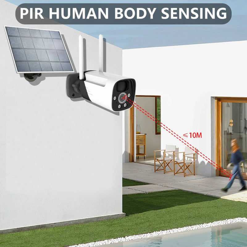 Solarbetriebene kabellose Outdoor-Sicherheitskamera mit 3 MP Nachtsicht