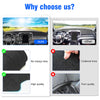 Comparison chart showing features of a custom fit dash cover, including quality and line appearance.