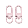 A pair of pink alloy lobster clasp hooks for DIY jewelry making