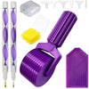 A set of purple detachable diamond painting roller tools and related accessories.
