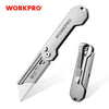 3-Pack Folding Utility Knife Set with Quick-Change Blades & Pocket Clip