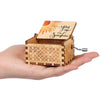 Wooden Hand-Crank Music Box - 'You Are My Sunshine' Engraved Keepsake Gift