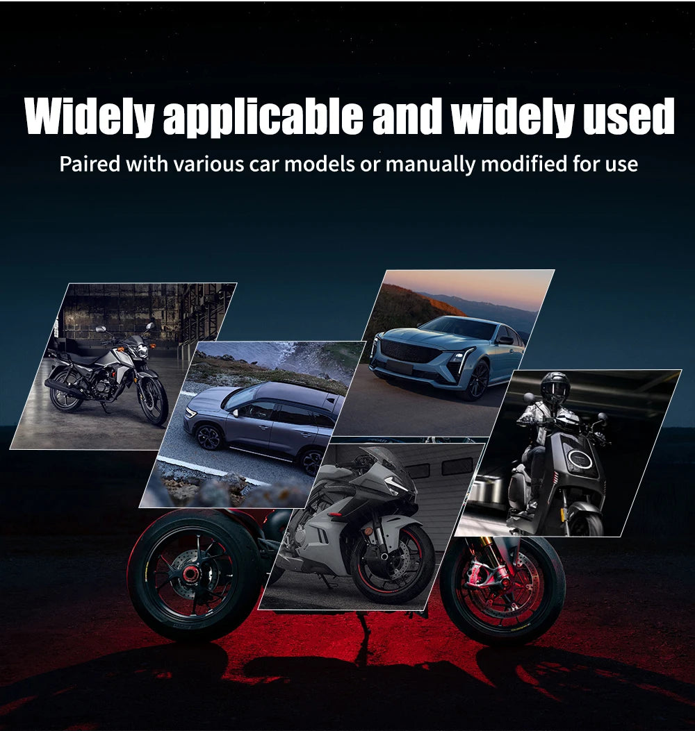 Motorcycle Front Side Spoiler Winglets with LED Light