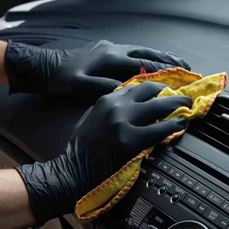 Disposable Black Nitrile Gloves (Multi-Pack)