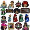 Embroidered Iron-On Patch – Stylish Black Queen Design