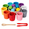 Montessori Wooden Color Stacking Cups