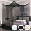 Elegant lace canopy mosquito net draped over a bed for queen and king size