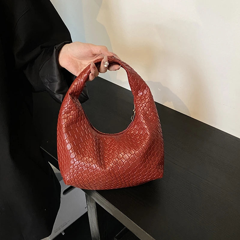 Soft PU Leather Hobo Bag with Top Handle