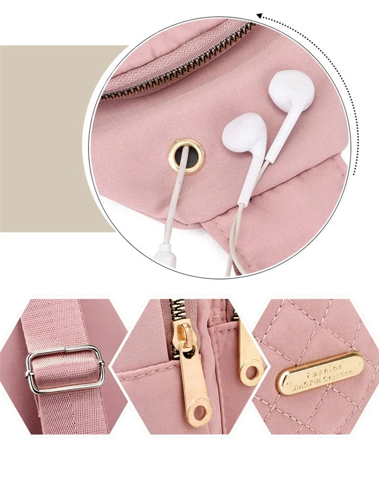 Women's Waterproof Sling Crossbody Bag with Adjustable Strap