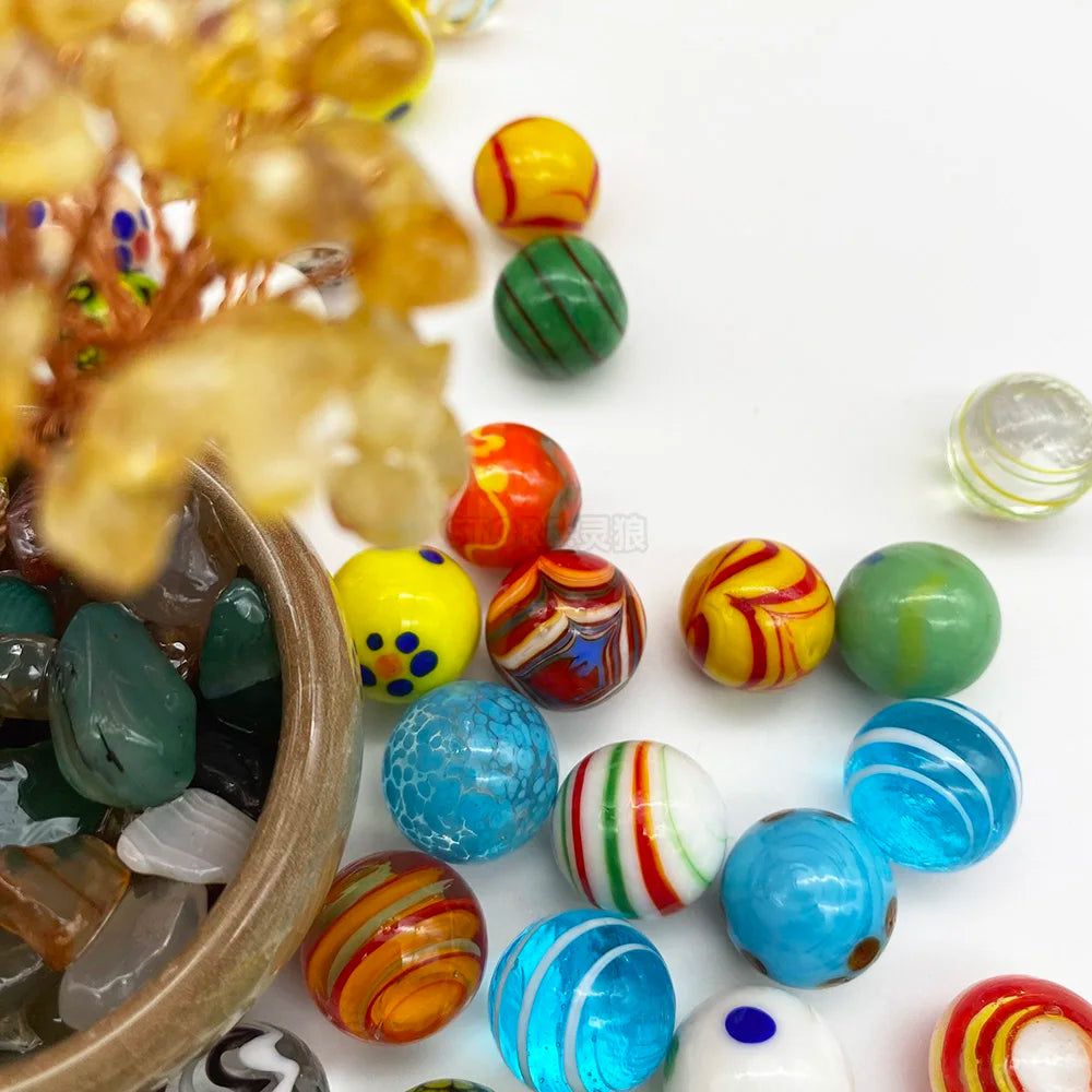 Handcrafted Glass Marbles Set for Games, Décor & Collecting