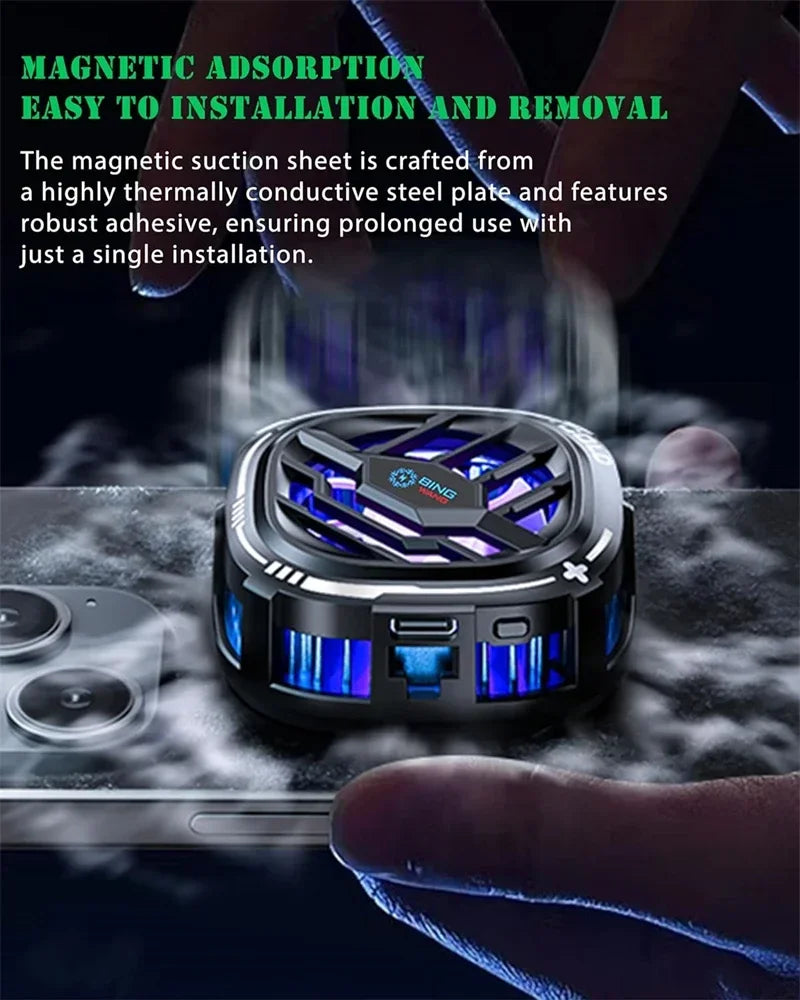 Magnetic Phone Cooler with Temperature Display