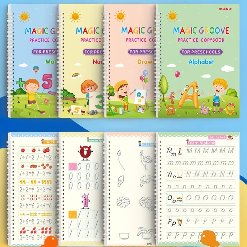 Reusable Magic Practice Copybook Set for Kids