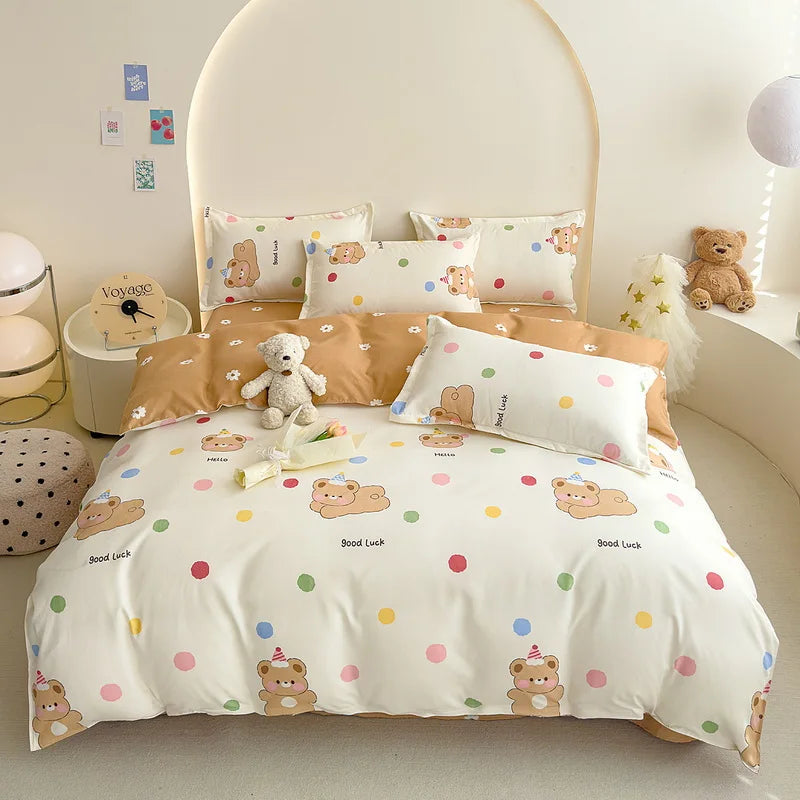Brushed Polyester Duvet Cover with Matching Pillowcases