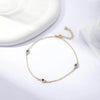 Gold-Plated Geometric Anklet with Extender