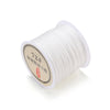 Spool of white 0.8mm nylon macramé cord for jewelry making