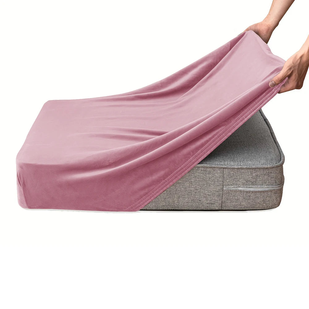 Stretchy Velvet Sofa Cushion Covers – Anti-Slip & Machine Washable