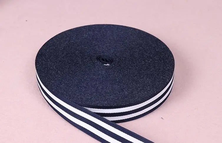 Striped Grosgrain Ribbon – Double-Sided Polyester Cotton, 1 Inch Wide