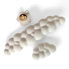 Cloud Wrist Rest Set with Floral Coaster and Non-Slip Base