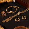 Ensemble de bijoux en chaîne torsadée avec cristaux