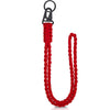 Red heavy duty 550 paracord neck lanyard with a metal clip